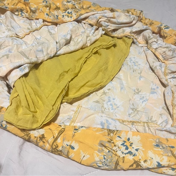 Heyson Women’s Floral Yellow Maxi Dress Half Sleeve V-neckline Cottagecore Large - Picture 8 of 12